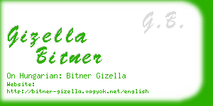 gizella bitner business card